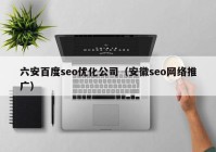 六安百度seo优化公司（安徽seo网络推广）