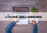 seo优化教程（最新seo网站优化教程）