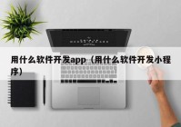 用什么软件开发app（用什么软件开发小程序）