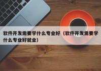 软件开发需要学什么专业好（软件开发需要学什么专业好就业）