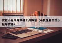 微信小程序开发者工具抓包（手机抓包微信小程序软件）