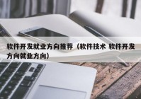 软件开发就业方向推荐（软件技术 软件开发方向就业方向）