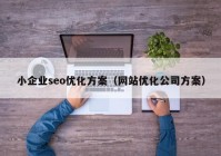 小企业seo优化方案（网站优化公司方案）