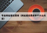 专业网站建设费用（网站建设费用属于什么科目）